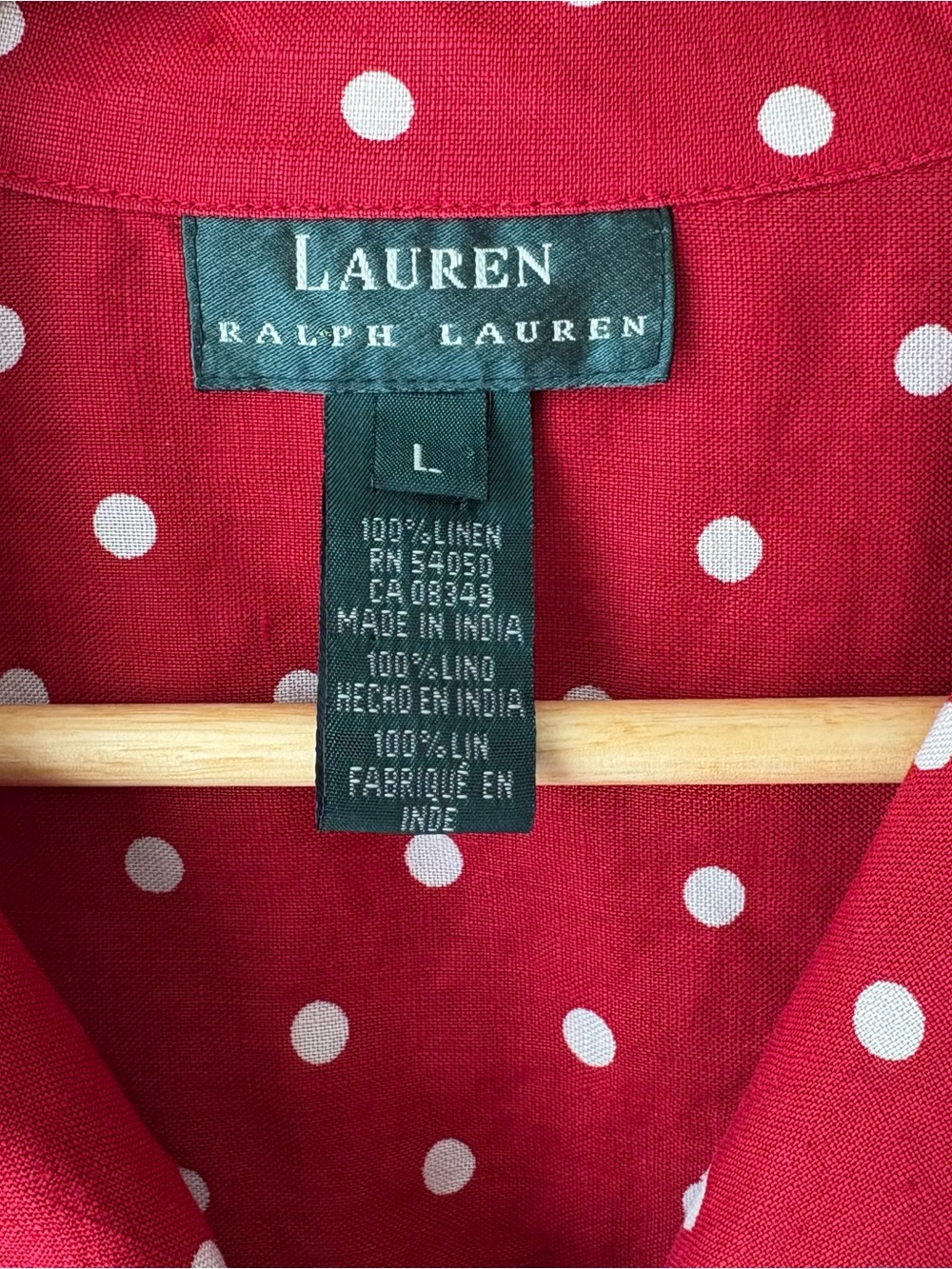 Ralph Lauren 100% Linen Shirt, L ♥️ - Picture 3 of 4